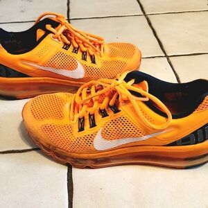 Nike Women's Air Max Orange Fitsole Athletic Shoes